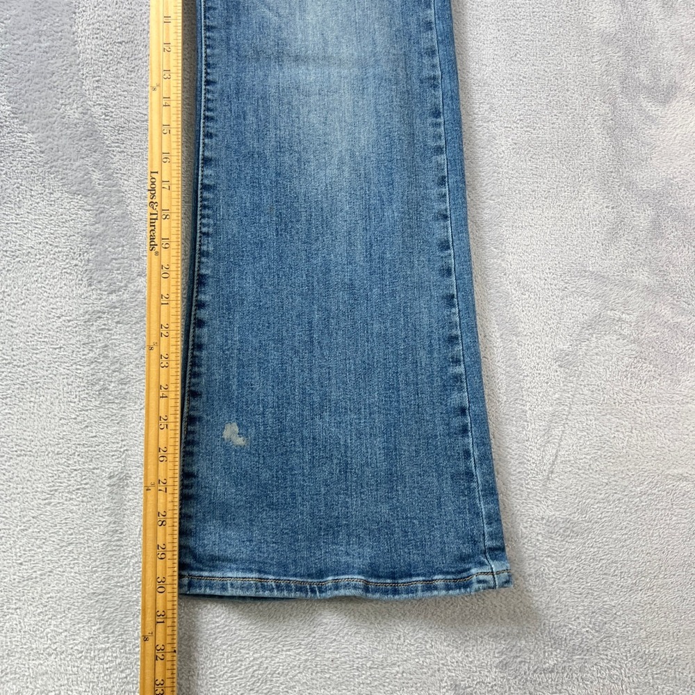 Risen Jeans Jane Mid-Rise Faux Fold Over Straight Leg Jeans‎ 11/30 RDP5314 Denim - Picture 9 of 10